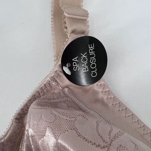 NwT Bali Women's Double Support Lace Spa Closure Wirefree Bra Beige Size 38B NWT - Picture 7 of 10